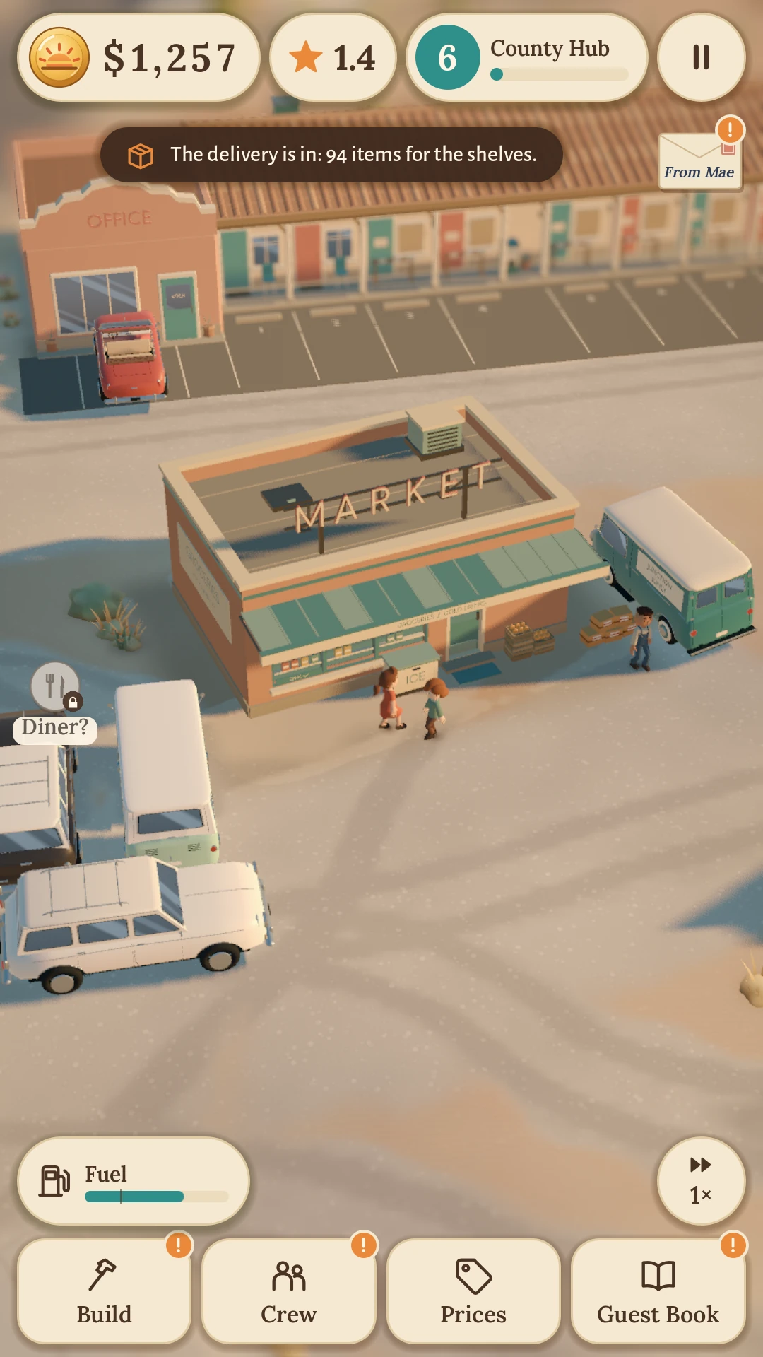 The new delivery van supplies the Market in gameplay.